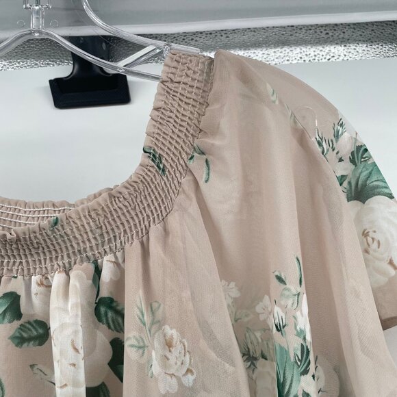 Show Me Your Mumu Womens Floral Maxi Dress Short Sleeve Multicolor Size Large - Picture 4 of 9